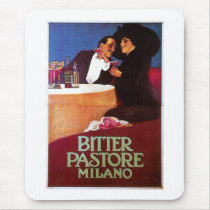 Bitter Pastore Milano Vintage Wine Drink Ad Art Mouse Pads