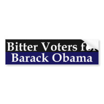 Bitter Voters for Barack Obama Bumper Sticker bumper stickers