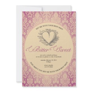 BitterSweet Love Valentine's Party Invitation invitation