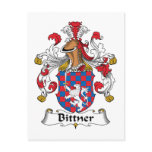 Bittner Family Crest Post Card