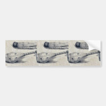 Biwa - shō Ukiyo-e. Bumper Stickers