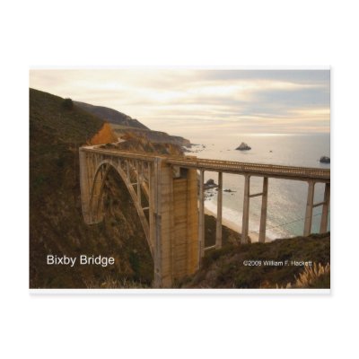 Bixby Bridge Big Sur California Products Postcard by cheshirkat