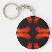 Bizarre Patterns Urban Futurism Orange Gold Key Chain