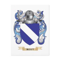 Bizet Coat of Arms (Family Crest) Postcard