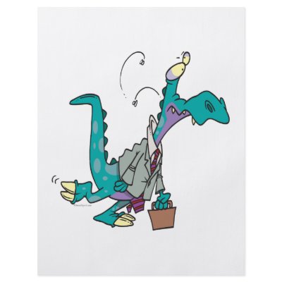 Bizosaur Going to Work Dinosaur Personalized Flyer by tooni_dooni