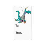 Bizosaur Going to Work Dinosaur Custom Address Label