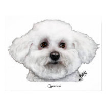 Bizou the Quizzical Bichon Frise Poster posters