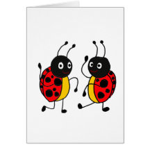 BJ- Dancing Ladybugs Greeting Card