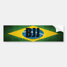 BJJ Brazilian Flag Bumper Sticker