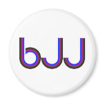 BJJ - Brazilian Jiu Jitsu - Colored Letters Fridge Magnet