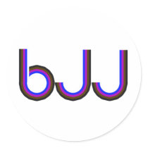BJJ - Brazilian Jiu Jitsu - Colored Letters Sticker