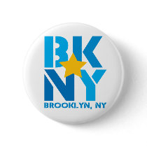 BK Brooklyn Blue Button