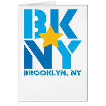 BK Brooklyn Blue Greeting Card