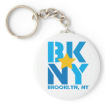 BK Brooklyn Blue Keychain