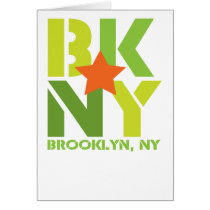BK Brooklyn Green Greeting Card