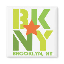 BK Brooklyn Green Magnet
