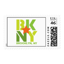 BK Brooklyn Green Postage Stamp