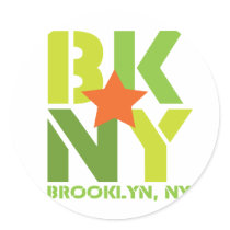 BK Brooklyn Green Sticker