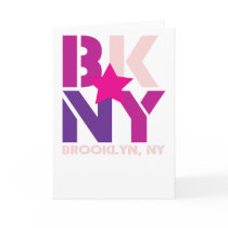 BK Brooklyn Pink Greeting Card