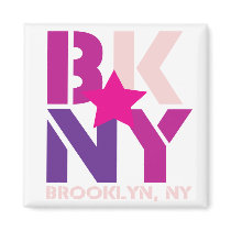 BK Brooklyn Pink Magnet