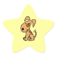 BK- Happy Dog Star Stickers sticker