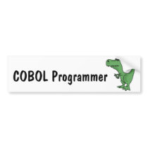 BL- Funny COBOL Programmer Dinosaur Bumper Sticker