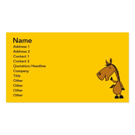 BL- Funny Horse Business Cards (front side)