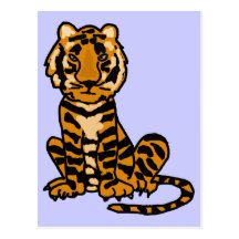 BL- Funny Tiger Cartoon Postcard