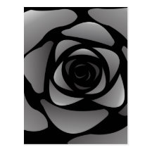 Blac_Rose_Vector_Clipart black grey gray tough Postcard