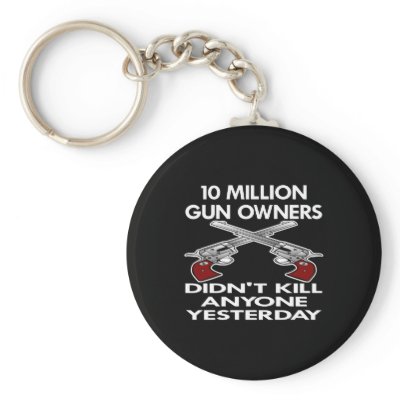 Black 10 Million Gun Owners Kill Key Chains by WhiteTiger_LLC