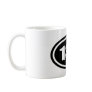 Black 13.1 Half Marathon Oval Coffee Mug