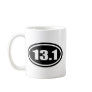 Black 13.1 Half Marathon Oval Mug