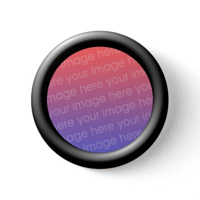 Black (3d effect frame border) Template Pinback Buttons by artberry