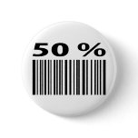 black 50 per cent barcode icon button