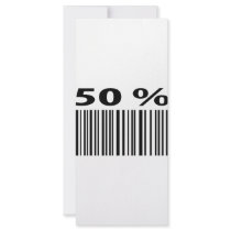 black 50 per cent barcode icon rack cards