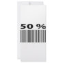 black 50 per cent barcode icon custom rack cards
