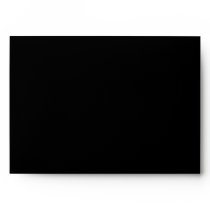 Black A7 Scrollwork Monogram Crest Envelopes