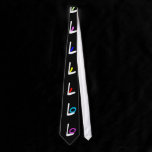 BLACK ABSTRACT NECKTIE BY ST. JOHN DAVIES