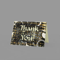 Black Abstract Thank You! cards by sharpcreations Black Abstract Thank You! cards