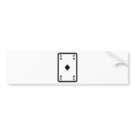 black ace of diamonds icon bumper stickers