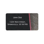 black address label