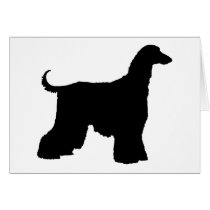 Black Afghan Hound Dog Card
