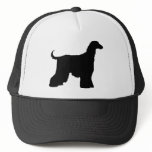 Black Afghan Hound Dog Mesh Hats
