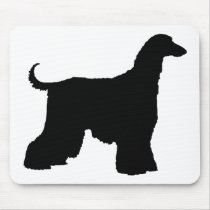 Black Afghan Hound Dog mousepads