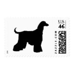 Black Afghan Hound Dog Postage Stamps