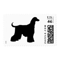 Black Afghan Hound Dog Postage Stamps
