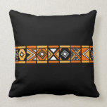 Black African pattern pillow