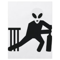 black alien cricket icon flyers