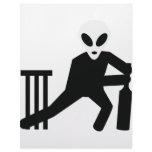 black alien cricket icon letterhead design