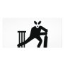 black alien cricket icon photo greeting card